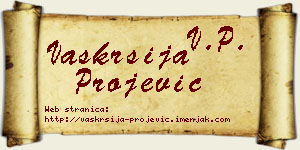 Vaskrsija Projević vizit kartica